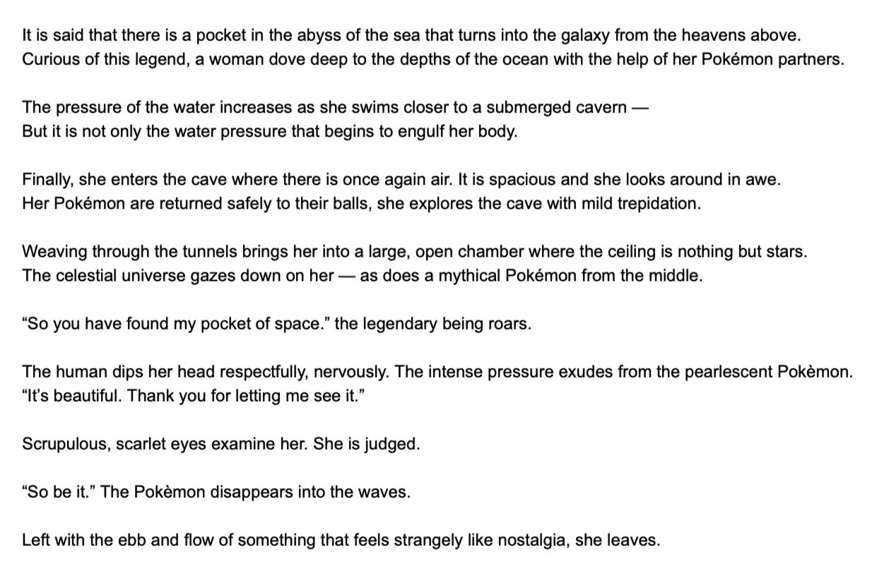 Sinnoh Legendaries Pt. 3 (Prose Poem)